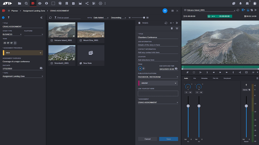 Customizable forms in MediaCentral Collaborate