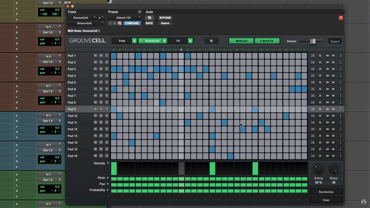 GrooveCell Step Sequencer