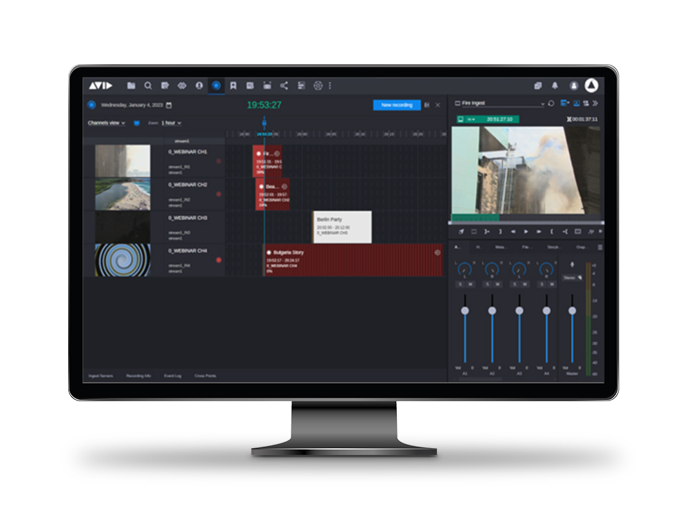 MC Acquire Ingest scheduling application in MC Cloud UX Avid