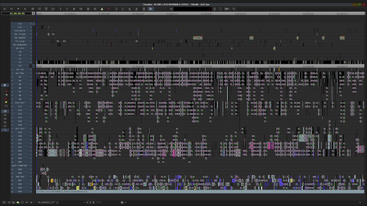 Alexander Runinow’s Media Composer timeline for How I Met Your Father