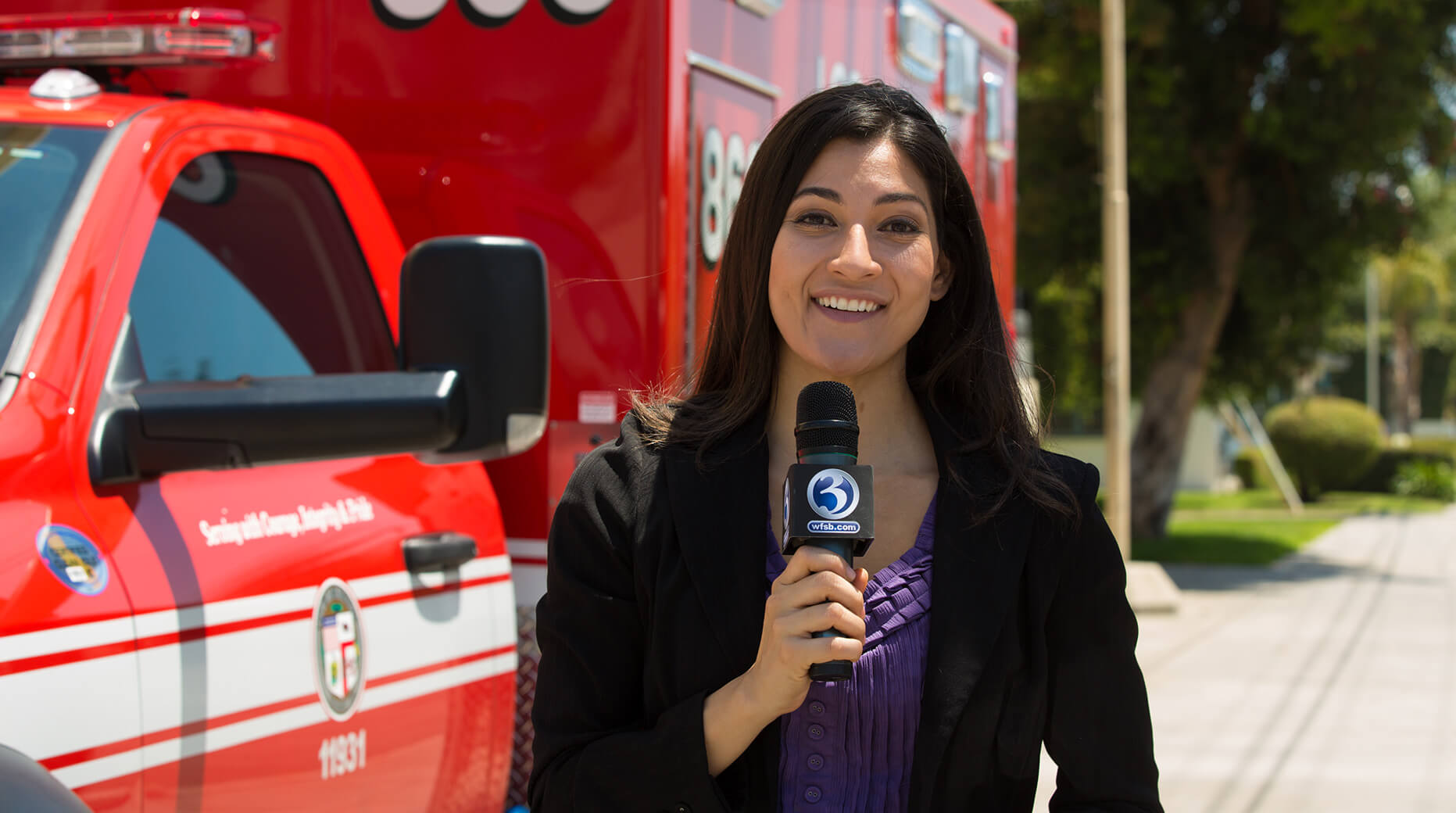 broadcast journalist in the field