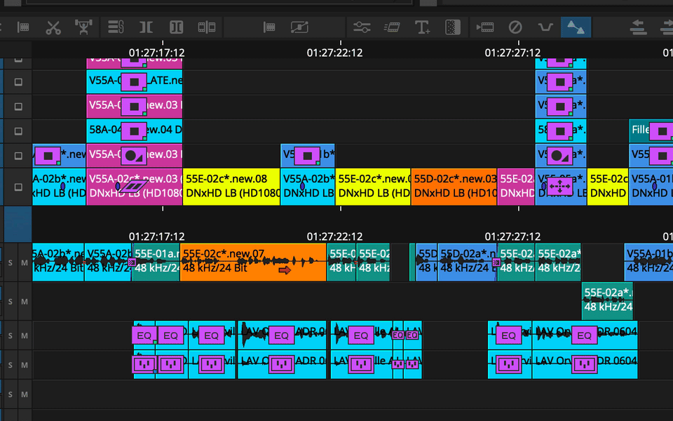 how to move clips without overwriting in Media Composer