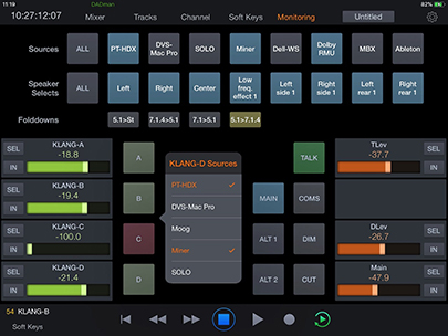 screenshot of Pro Tools Control app