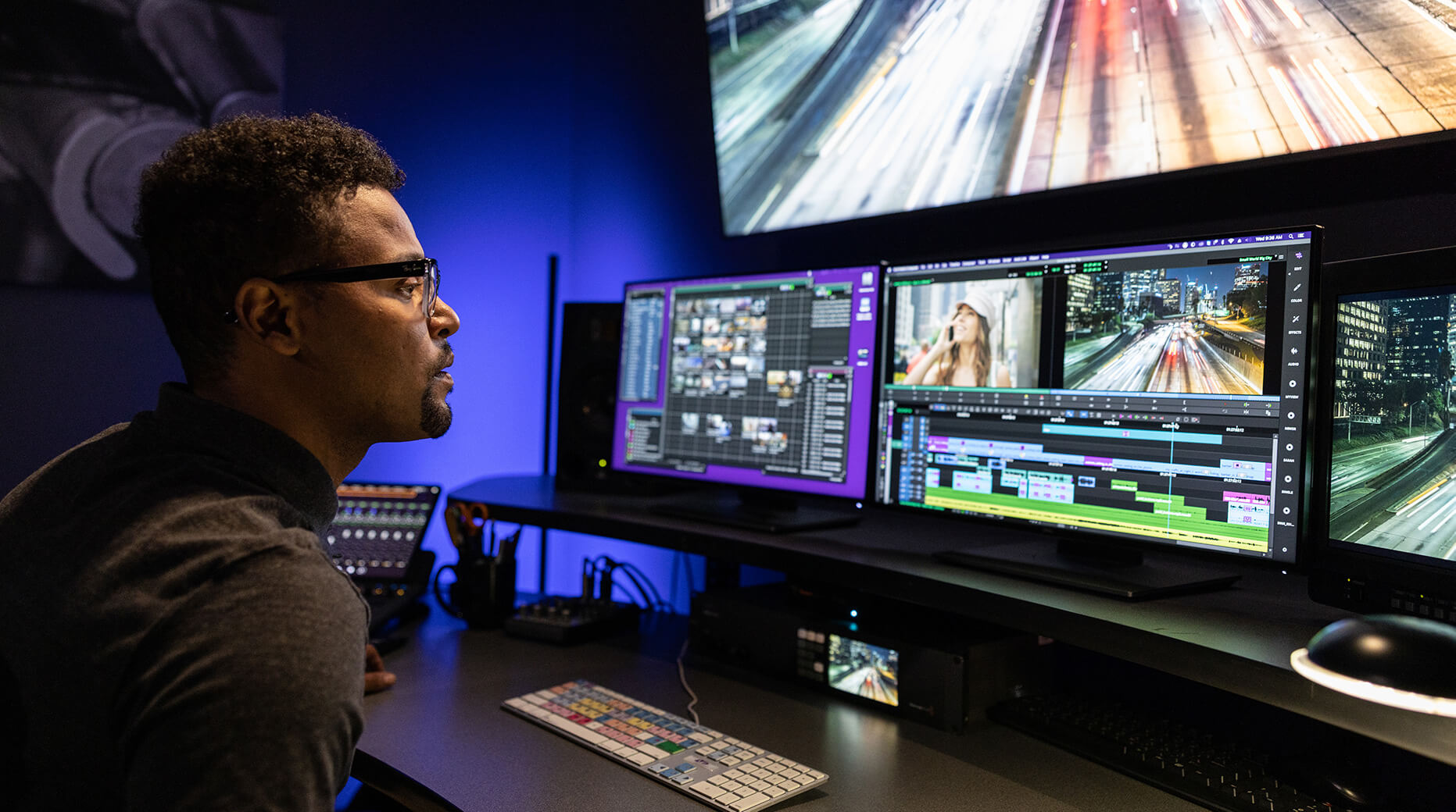 editor works using shared storage