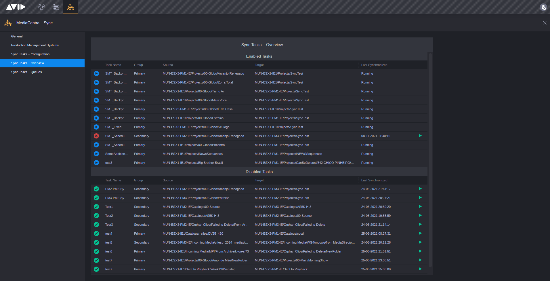 Sync Tasks