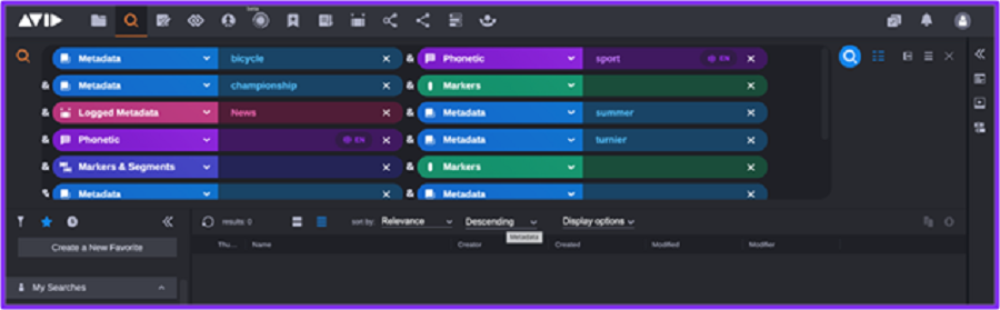 MediaCentral 2022 3 Search enhancements