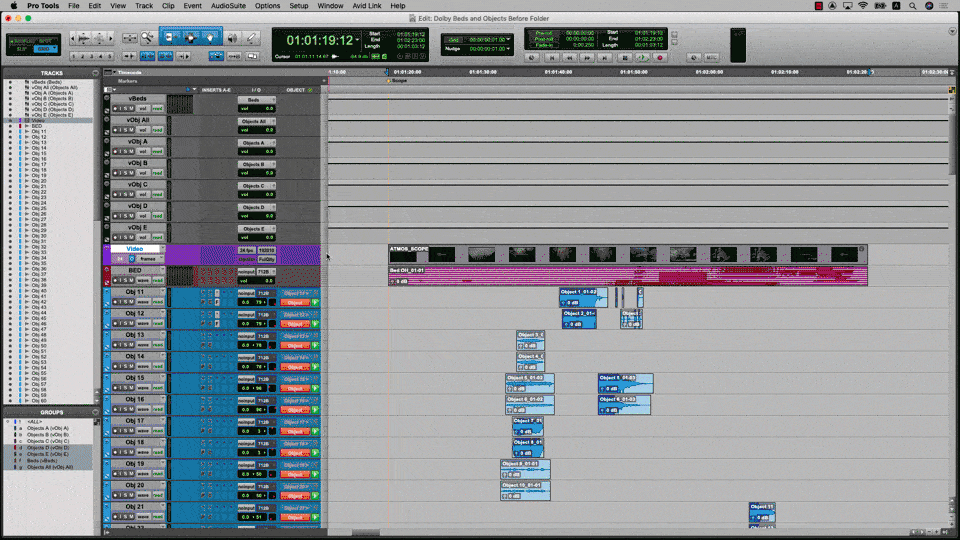 Pro Tools Folder Tracks in Audio Post - Avid