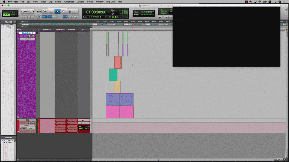 Pro Tools Folder Tracks in Audio Post - Avid