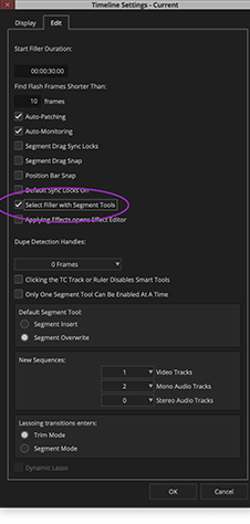 _9_Select Filler in Timeline Settings