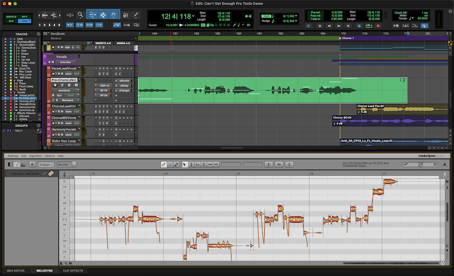 Pro Tools ARA 2 Melodyne Integration