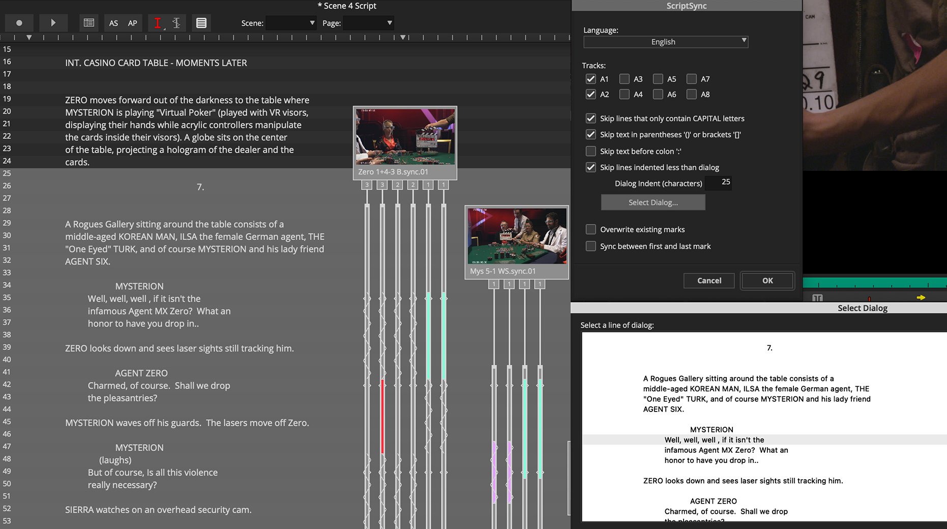 Script Center Snavy Top Editors on ScriptSync Script-based Video Editing – Avid