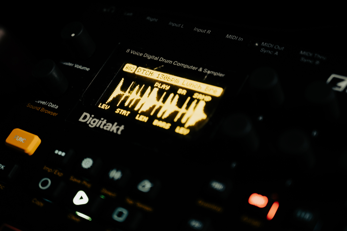 Shot of Elektron Digitakt Drum Computer and Sampler