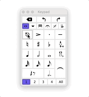 Keypad button highlight