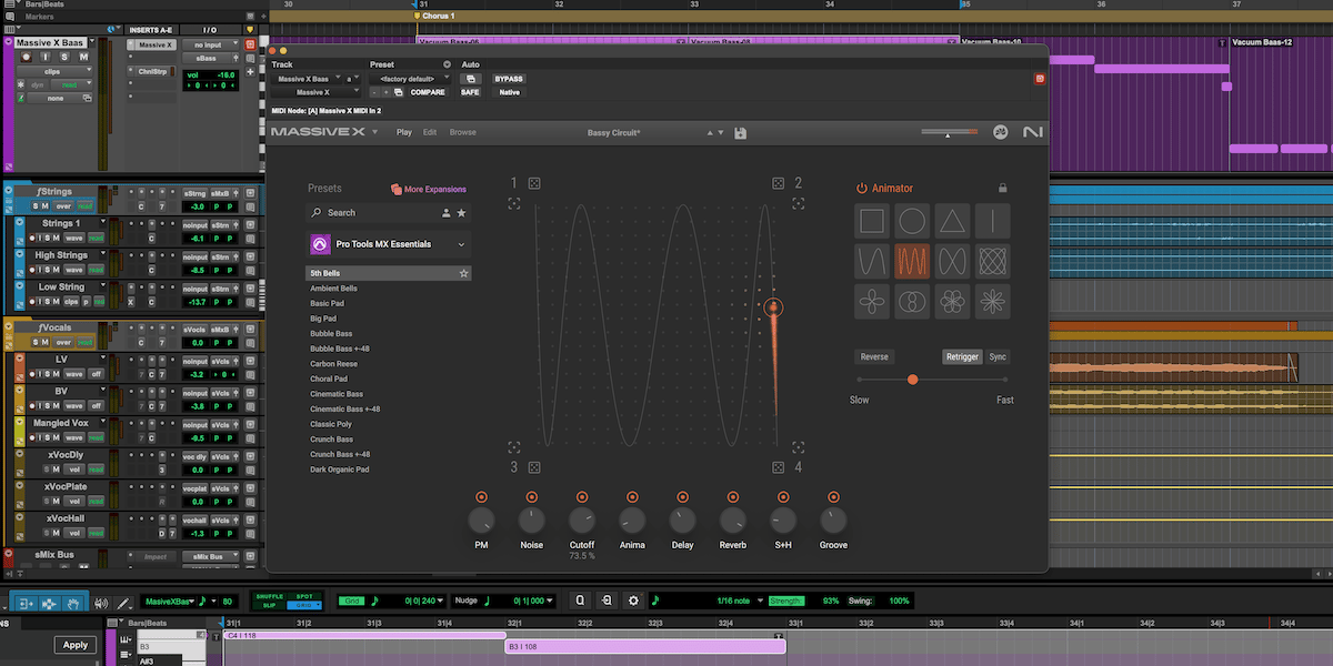 Massive X Player en Pro Tools para añadir un bloque inmersivo