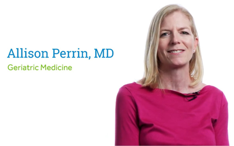 Allison Perrin, MD, Geriatric Medicine, smiles in a pink shirt.
