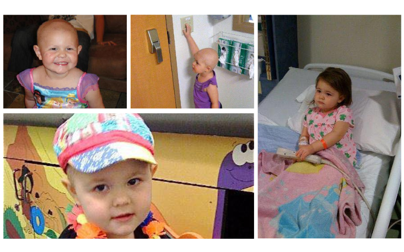 Tatumn Carr as a baby in a collage as a pediatric patient. 
