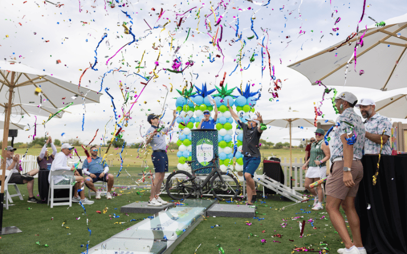 Healthcare Realty winners of final challenge with confetti.
