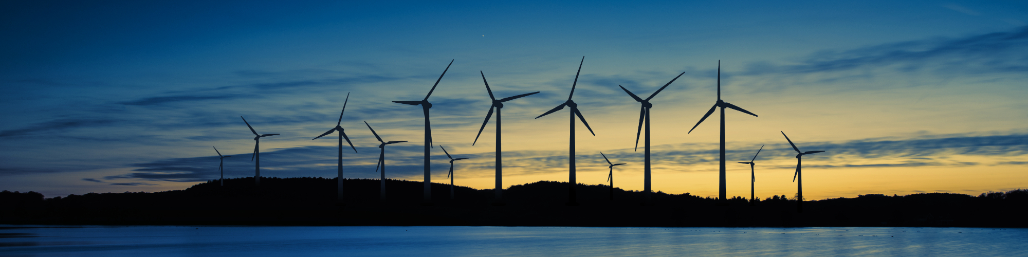 Banner windmills night