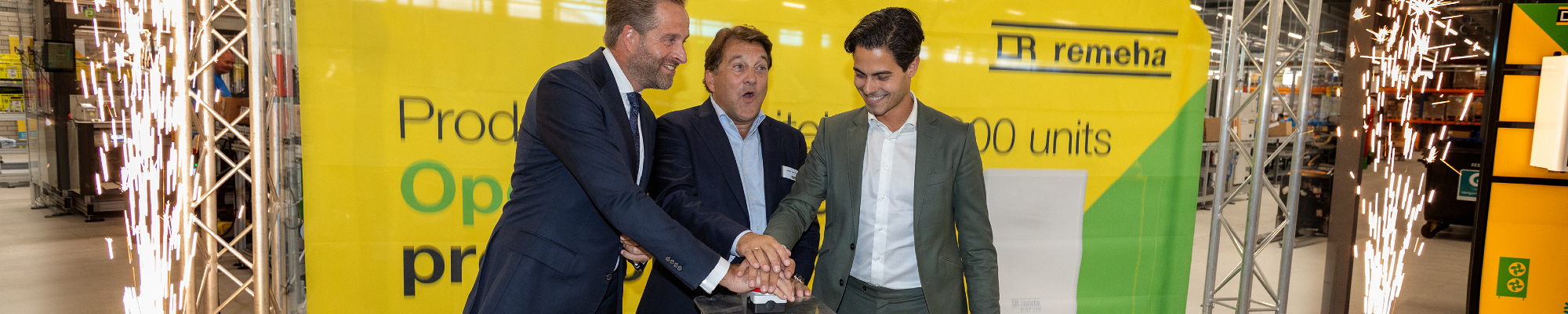 Banner opening factory Apeldoorn