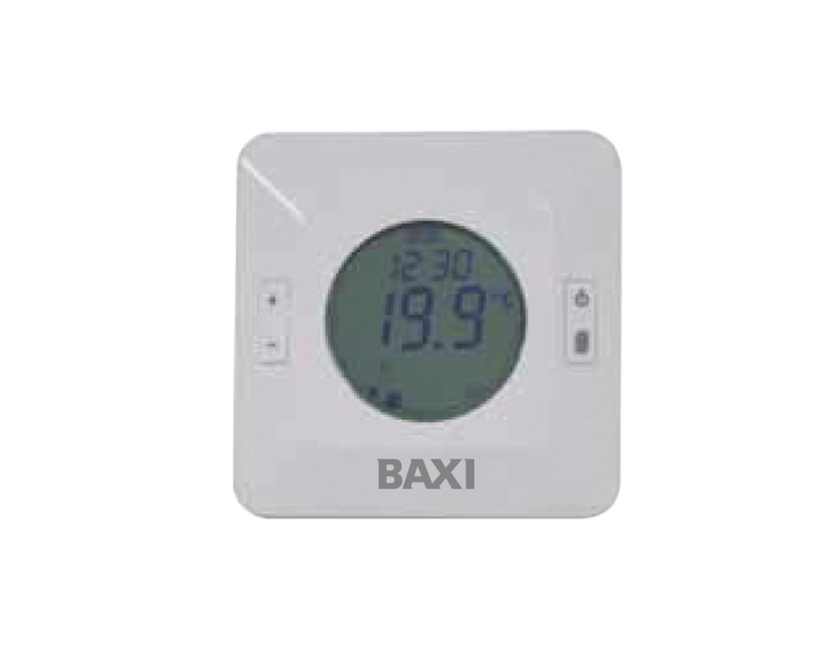 Unidad de regulación para fancoils termostato digital programable I-DIGIT con pantalla redonda y botones de control