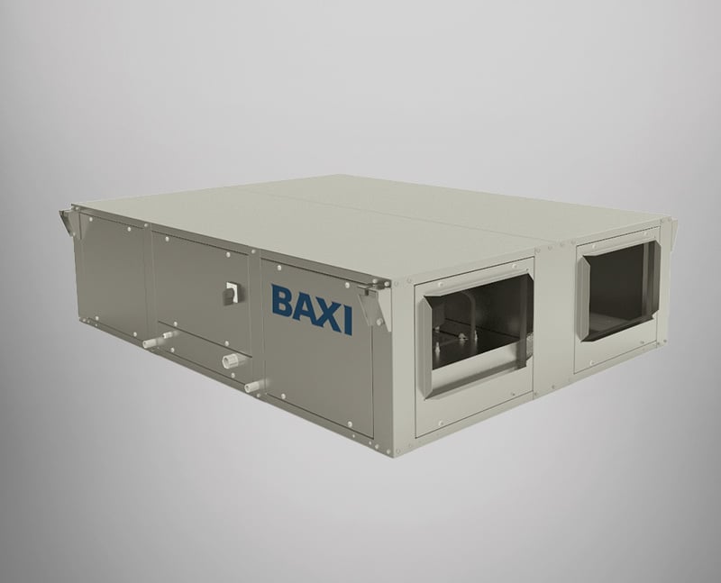 Recuperador de calor Baldur con intercambiador de placas de aluminio counterflow