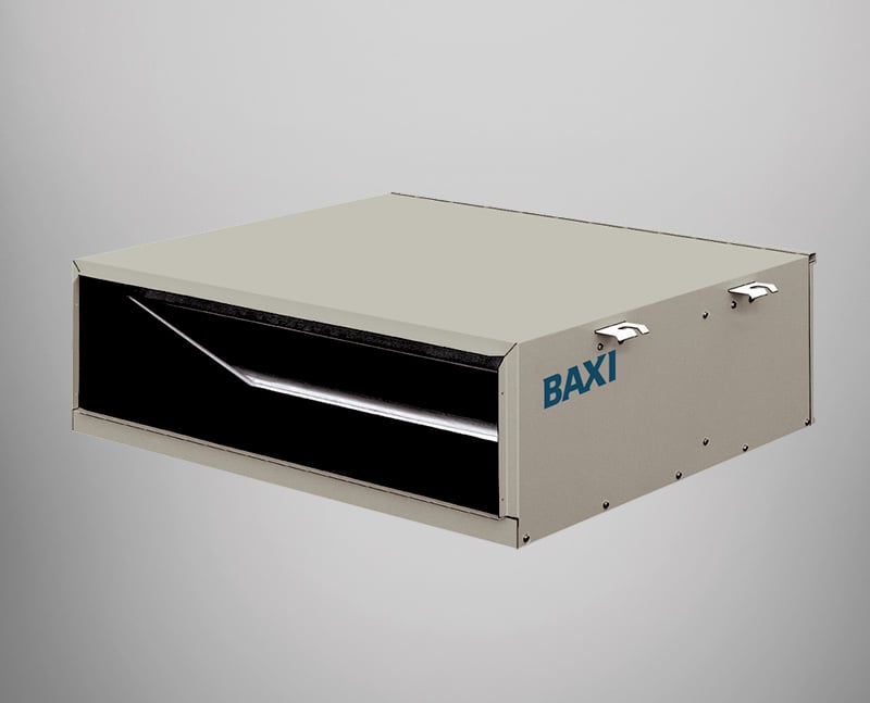 Climatizadoras de agua fancoil BHW horizontal de baja altura para instalaciones de conductos comerciales