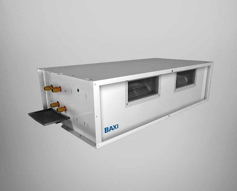 Fancoil BSW de reducida altura y alta presión estática, desde 105 a 260 Pa versión horizontal