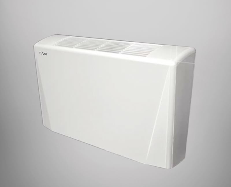 Fancoil FC SOHO carrozado de suelo/techo con potencia de 1,3 a 7,7 kW, impulsión reversible