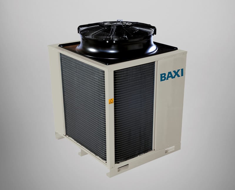 Sistema de climatización por aire una unidad motocondensadora universal UMXCBA-UMXCA de hasta 135 kW, ideal para exteriores