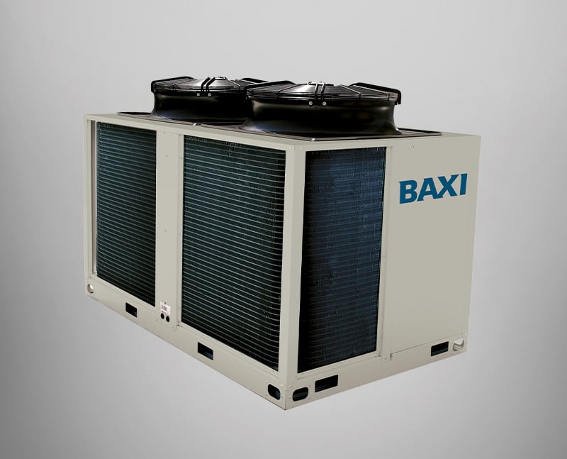 Sistema de climatización por aire doble unidad motocondensadora universal UMXCBA-UMXCA de hasta 135 kW, ideal para exteriores