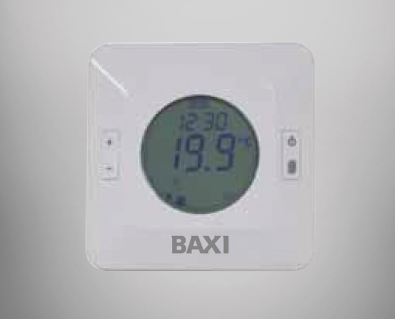 Unidad de regulación para fancoil con pantalla con hora y temperatura