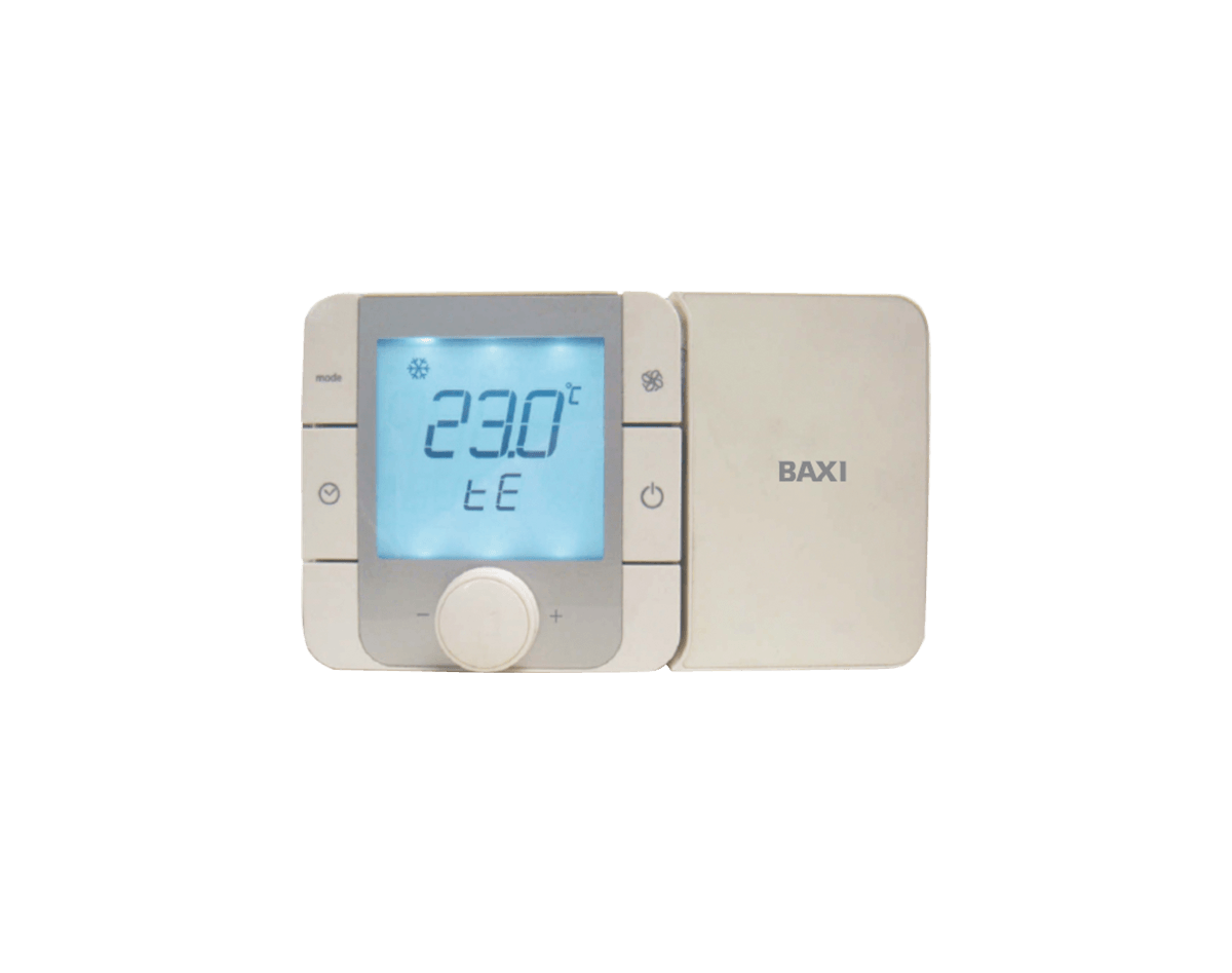 Termóstato ambiente de parede BAXI TH Tune com ecrã digital, botões laterais e seletor frontal