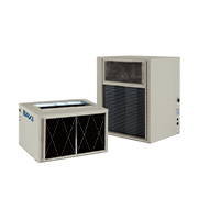 Unidades autónomas ar-ar inverter BAXI com grelhas frontais e permutadores visíveis