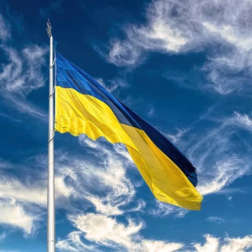 National state flag of Ukraine 490