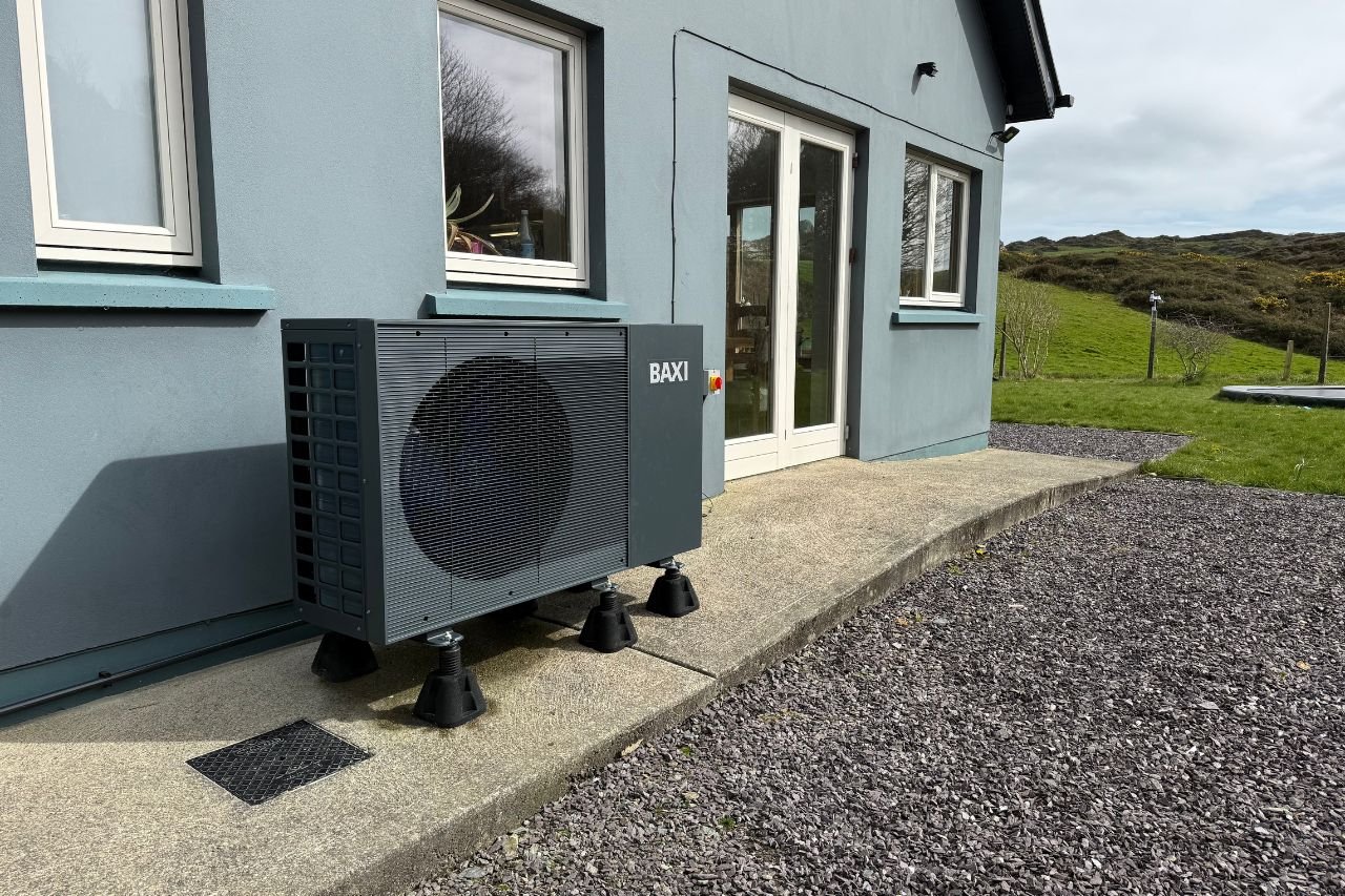 baxi air source heat pump at a home