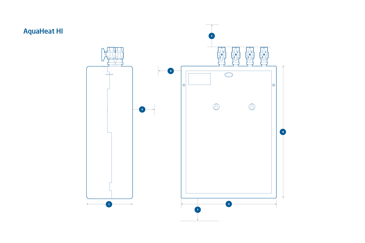 Baxi AquaHeat HI Heat Interface Unit Dimensions 