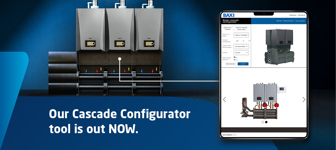 Baxi launches new Cascade Configurator for Quinta Ace range to simplify gas boiler system specification