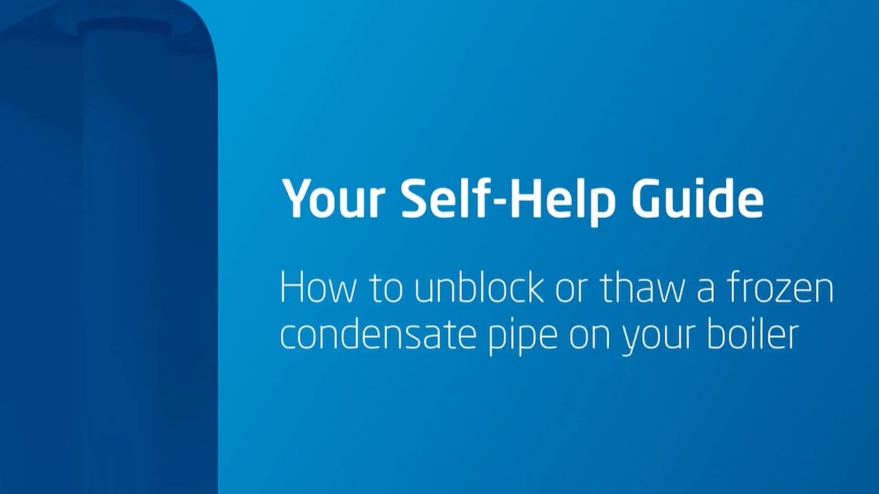 Baxi Self Help Guides - how to unblock frozen condensate pipe - thumbnail