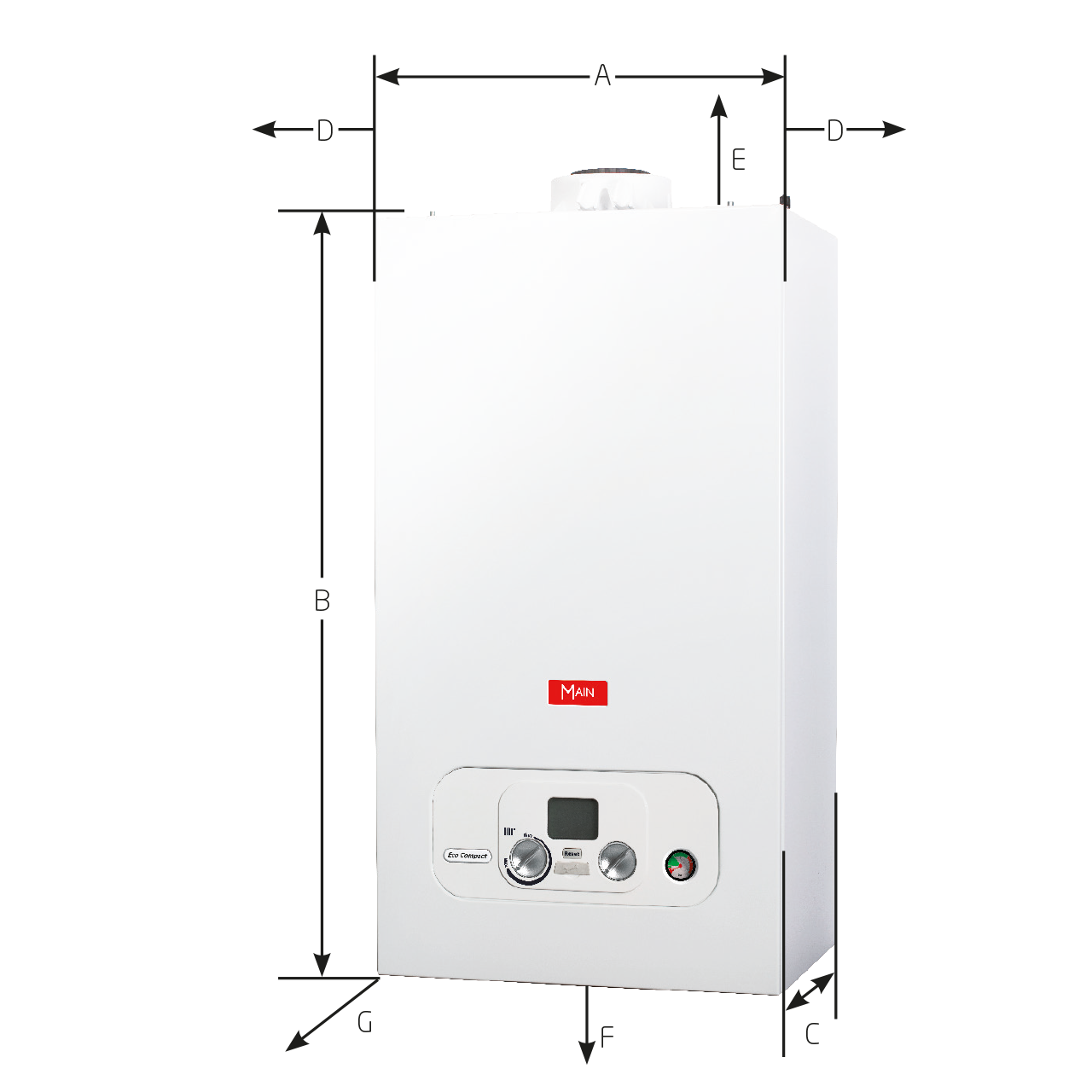 Main Eco Compact System Boiler Dimensions - wall hung condensing gas Boiler Specification