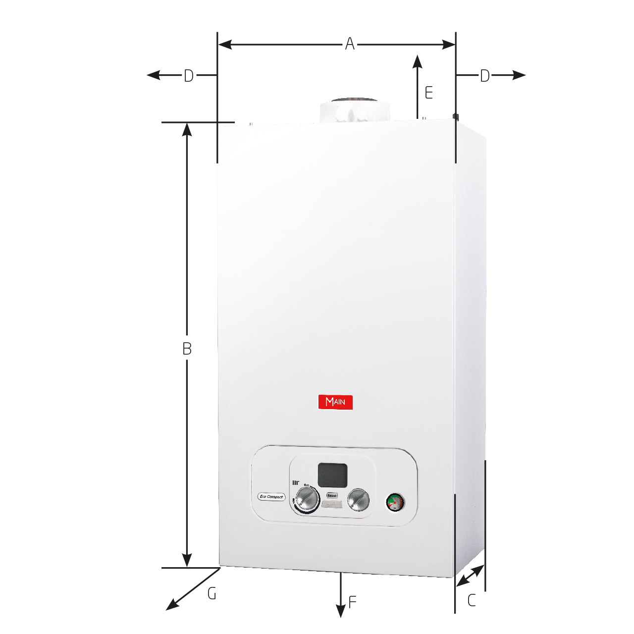 Main Eco Compact System Boiler Dimensions - wall hung condensing gas Boiler Specification