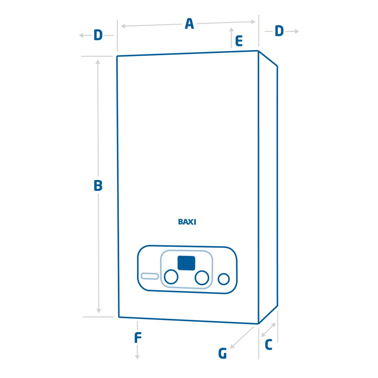 Baxi Duo-tec Compact Combi Boiler Dimensions 