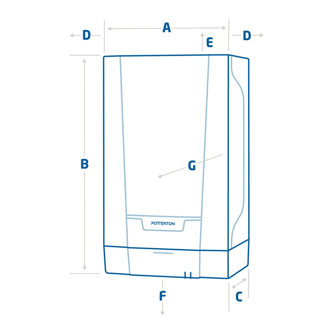 Baxi Potterton Titanium Boiler Dimensions