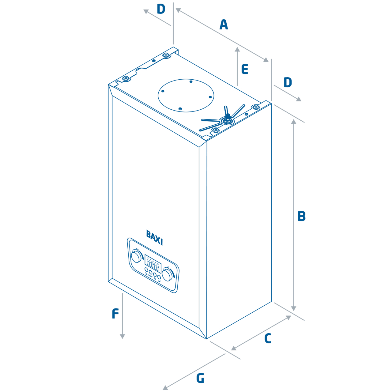 Baxi Electromax Electric Boiler Dimensions