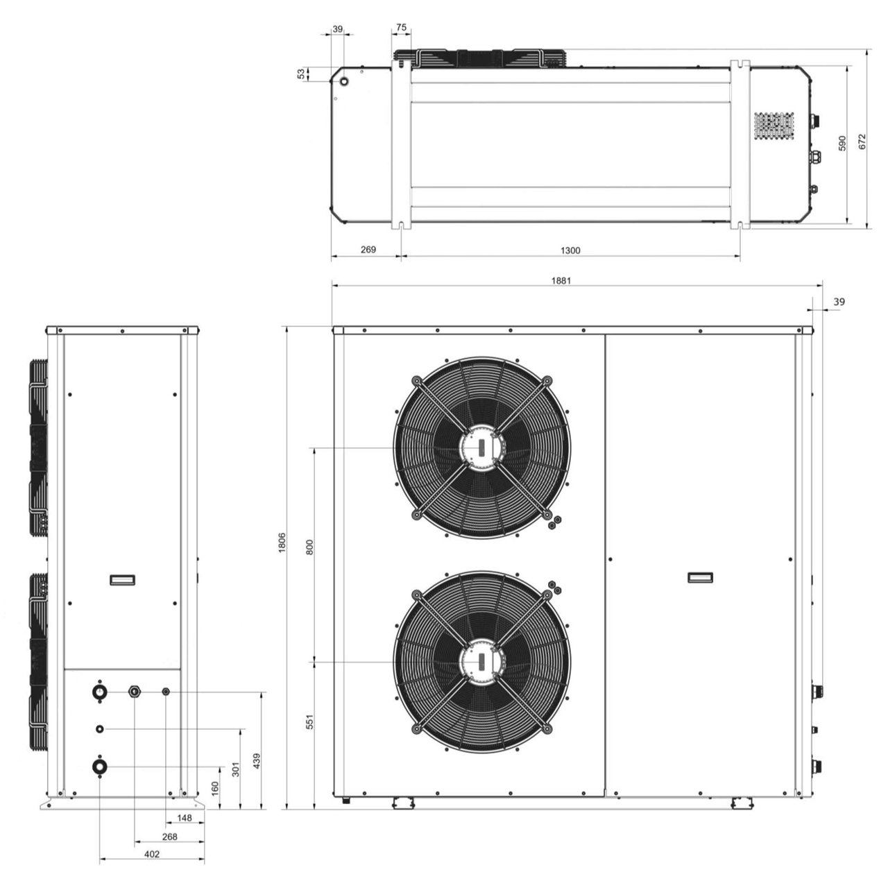 Baxi Auriga HP plus dimensions