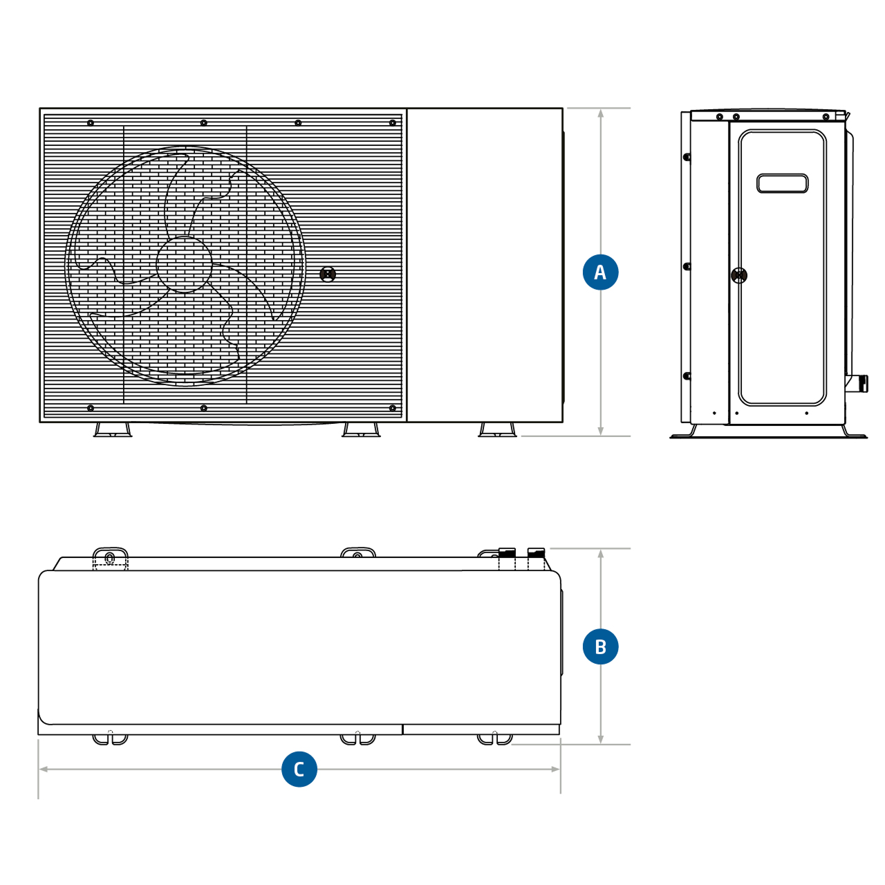 Baxi HP60 High Temperature Monobloc Air Source Heat Pump - 4-6kW models