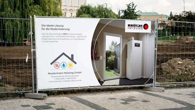 Baustellenbanner für die BBK.1