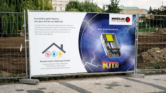 Baustellenbanner für das Kit 65