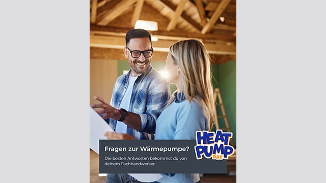 Vorlage für einen Post zum Heat Pump Day auf Facebook