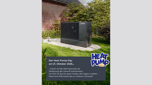 Vorlage für einen Post zum Heat Pump Day auf Facebook