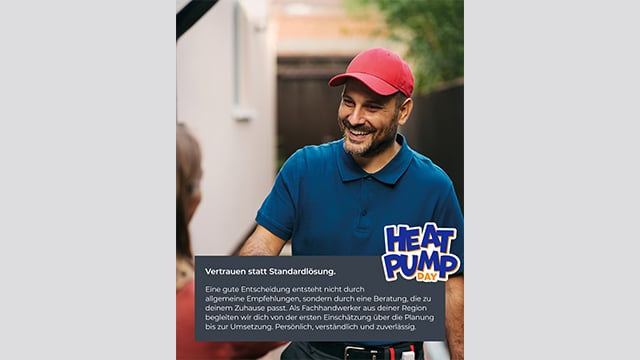 Vorlage für einen Post zum Heat Pump Day auf Facebook